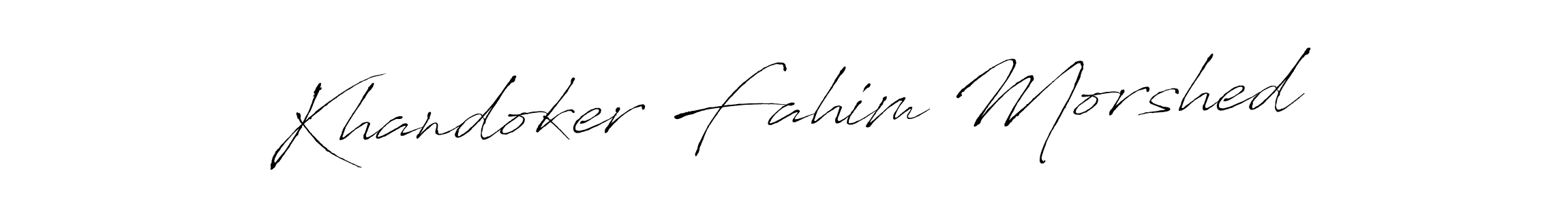 It looks lik you need a new signature style for name Khandoker Fahim Morshed. Design unique handwritten (Antro_Vectra) signature with our free signature maker in just a few clicks. Khandoker Fahim Morshed signature style 6 images and pictures png