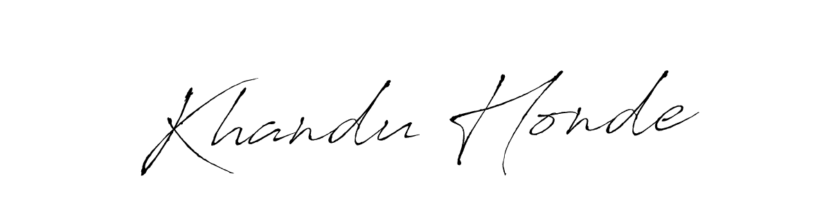 Make a beautiful signature design for name Khandu Honde. Use this online signature maker to create a handwritten signature for free. Khandu Honde signature style 6 images and pictures png