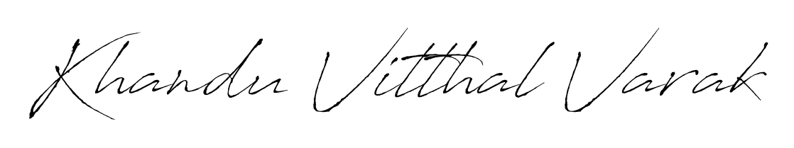 Best and Professional Signature Style for Khandu Vitthal Varak. Antro_Vectra Best Signature Style Collection. Khandu Vitthal Varak signature style 6 images and pictures png