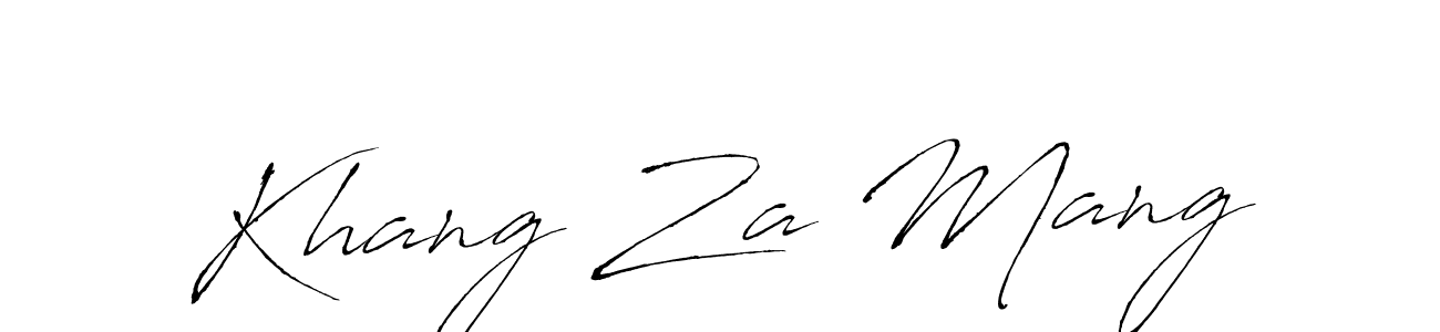 Design your own signature with our free online signature maker. With this signature software, you can create a handwritten (Antro_Vectra) signature for name Khang Za Mang. Khang Za Mang signature style 6 images and pictures png