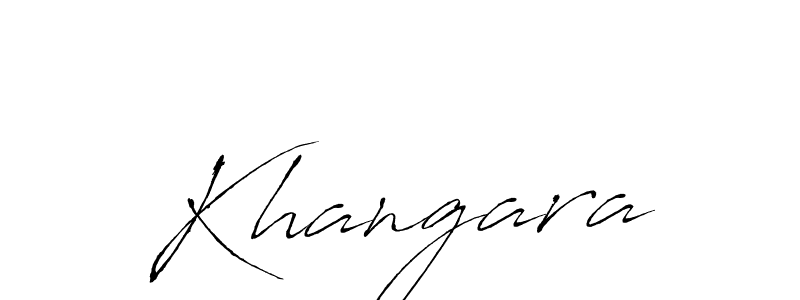 Design your own signature with our free online signature maker. With this signature software, you can create a handwritten (Antro_Vectra) signature for name Khangara. Khangara signature style 6 images and pictures png