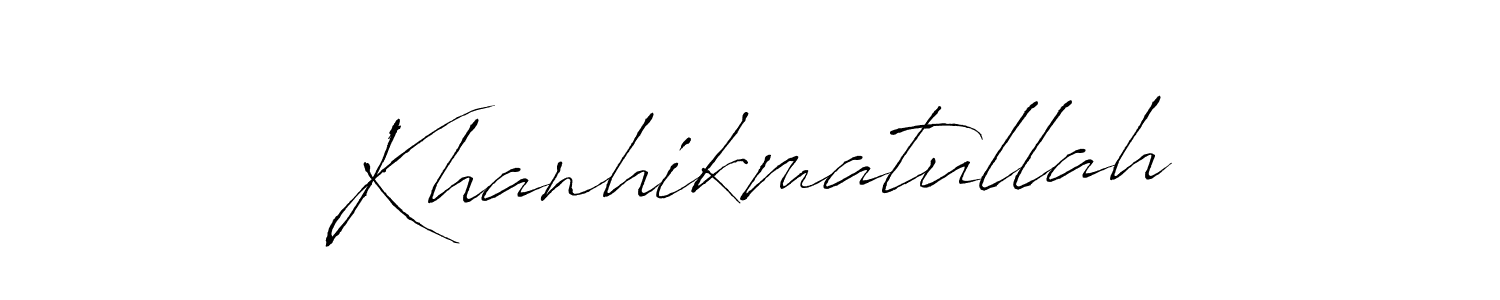 Also You can easily find your signature by using the search form. We will create Khanhikmatullah name handwritten signature images for you free of cost using Antro_Vectra sign style. Khanhikmatullah signature style 6 images and pictures png