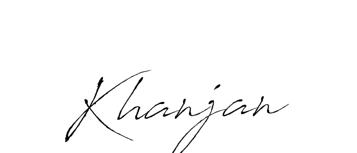 Design your own signature with our free online signature maker. With this signature software, you can create a handwritten (Antro_Vectra) signature for name Khanjan. Khanjan signature style 6 images and pictures png