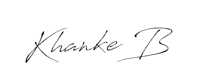 This is the best signature style for the Khanke B name. Also you like these signature font (Antro_Vectra). Mix name signature. Khanke B signature style 6 images and pictures png