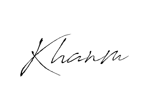 How to make Khanm signature? Antro_Vectra is a professional autograph style. Create handwritten signature for Khanm name. Khanm signature style 6 images and pictures png