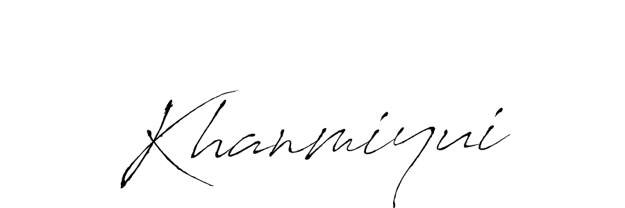 Design your own signature with our free online signature maker. With this signature software, you can create a handwritten (Antro_Vectra) signature for name Khanmiyui. Khanmiyui signature style 6 images and pictures png