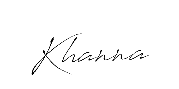 Create a beautiful signature design for name Khanna. With this signature (Antro_Vectra) fonts, you can make a handwritten signature for free. Khanna signature style 6 images and pictures png