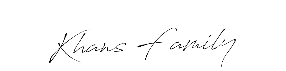 Khans Family stylish signature style. Best Handwritten Sign (Antro_Vectra) for my name. Handwritten Signature Collection Ideas for my name Khans Family. Khans Family signature style 6 images and pictures png