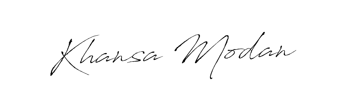 Also You can easily find your signature by using the search form. We will create Khansa Modan name handwritten signature images for you free of cost using Antro_Vectra sign style. Khansa Modan signature style 6 images and pictures png