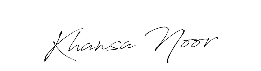 Make a beautiful signature design for name Khansa Noor. Use this online signature maker to create a handwritten signature for free. Khansa Noor signature style 6 images and pictures png