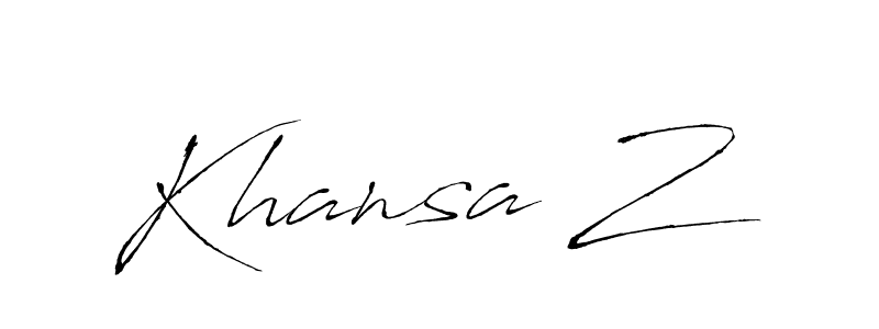 Also we have Khansa Z name is the best signature style. Create professional handwritten signature collection using Antro_Vectra autograph style. Khansa Z signature style 6 images and pictures png