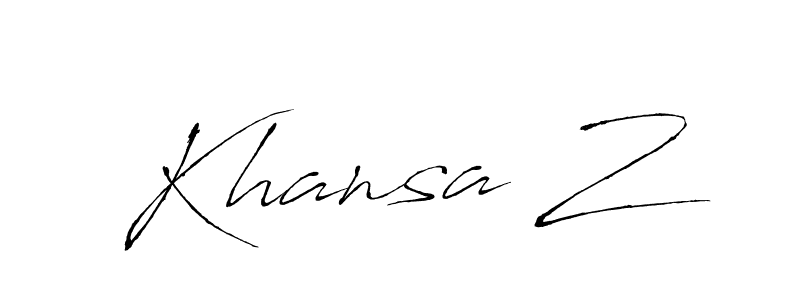 Also we have Khansa Z name is the best signature style. Create professional handwritten signature collection using Antro_Vectra autograph style. Khansa Z signature style 6 images and pictures png