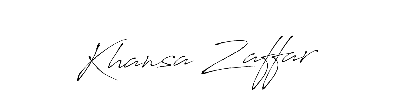 Similarly Antro_Vectra is the best handwritten signature design. Signature creator online .You can use it as an online autograph creator for name Khansa Zaffar. Khansa Zaffar signature style 6 images and pictures png