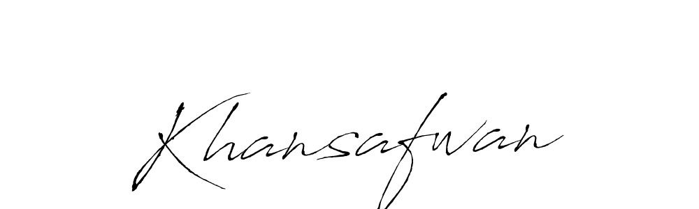 Design your own signature with our free online signature maker. With this signature software, you can create a handwritten (Antro_Vectra) signature for name Khansafwan. Khansafwan signature style 6 images and pictures png
