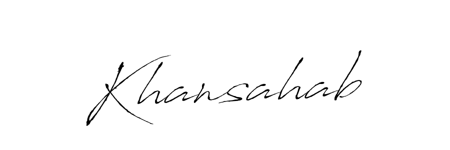 if you are searching for the best signature style for your name Khansahab. so please give up your signature search. here we have designed multiple signature styles  using Antro_Vectra. Khansahab signature style 6 images and pictures png