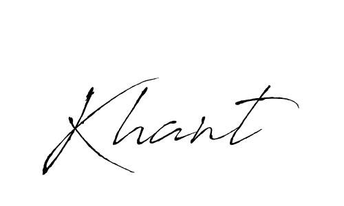 Khant stylish signature style. Best Handwritten Sign (Antro_Vectra) for my name. Handwritten Signature Collection Ideas for my name Khant. Khant signature style 6 images and pictures png