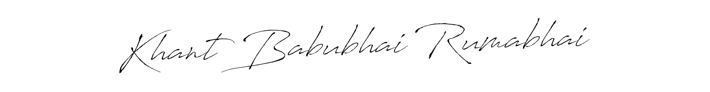 Create a beautiful signature design for name Khant Babubhai Rumabhai. With this signature (Antro_Vectra) fonts, you can make a handwritten signature for free. Khant Babubhai Rumabhai signature style 6 images and pictures png