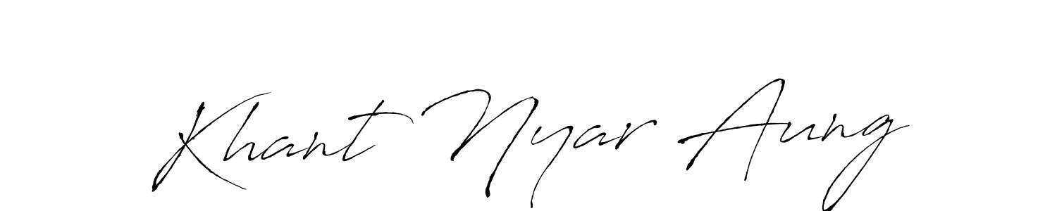 You should practise on your own different ways (Antro_Vectra) to write your name (Khant Nyar Aung) in signature. don't let someone else do it for you. Khant Nyar Aung signature style 6 images and pictures png