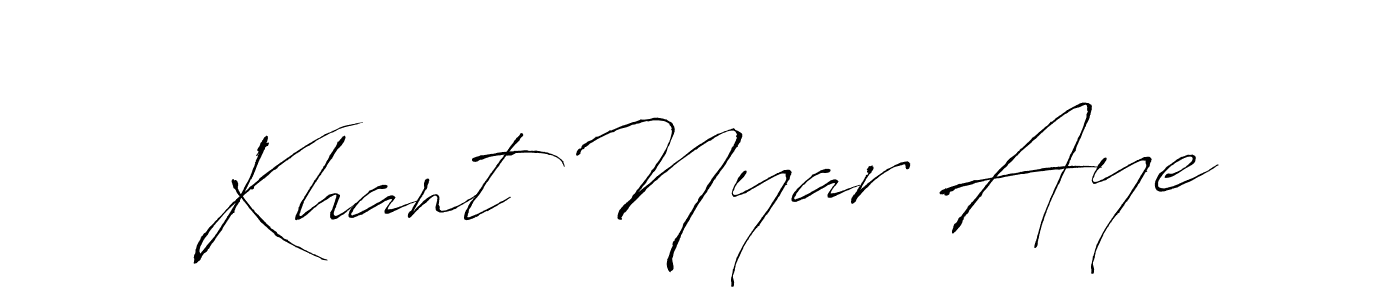 How to make Khant Nyar Aye signature? Antro_Vectra is a professional autograph style. Create handwritten signature for Khant Nyar Aye name. Khant Nyar Aye signature style 6 images and pictures png