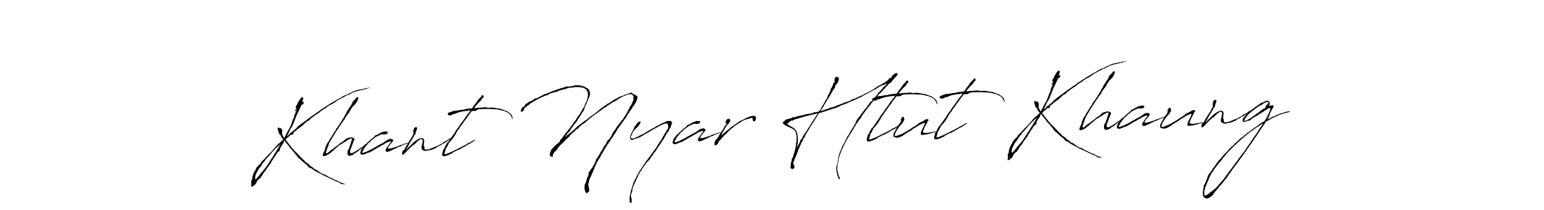 Antro_Vectra is a professional signature style that is perfect for those who want to add a touch of class to their signature. It is also a great choice for those who want to make their signature more unique. Get Khant Nyar Htut Khaung name to fancy signature for free. Khant Nyar Htut Khaung signature style 6 images and pictures png