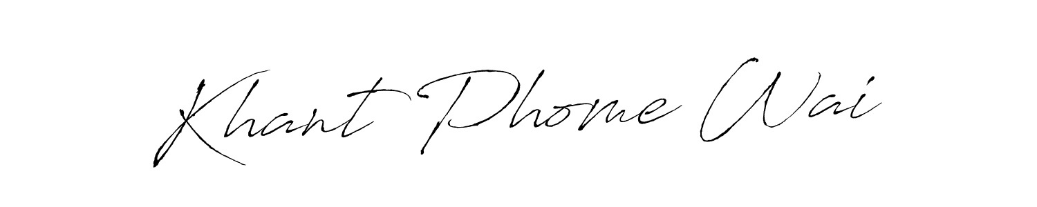 Similarly Antro_Vectra is the best handwritten signature design. Signature creator online .You can use it as an online autograph creator for name Khant Phome Wai. Khant Phome Wai signature style 6 images and pictures png