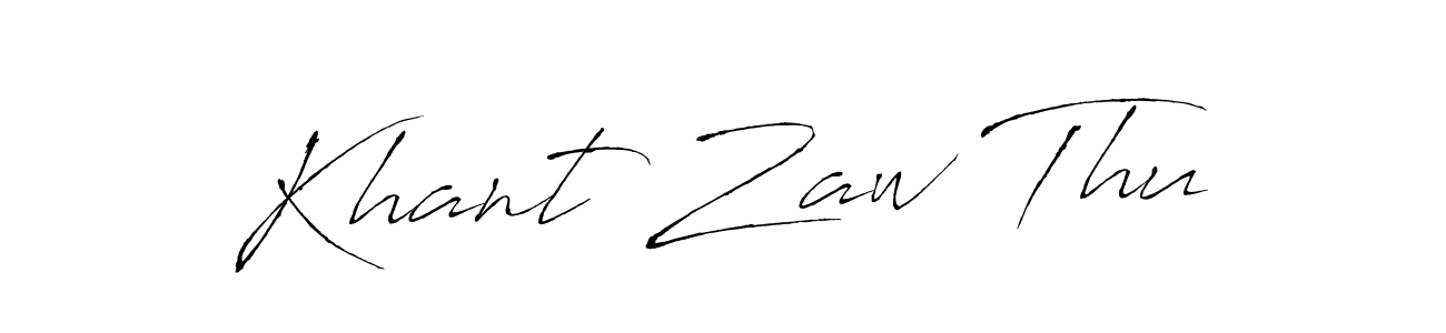 Use a signature maker to create a handwritten signature online. With this signature software, you can design (Antro_Vectra) your own signature for name Khant Zaw Thu. Khant Zaw Thu signature style 6 images and pictures png