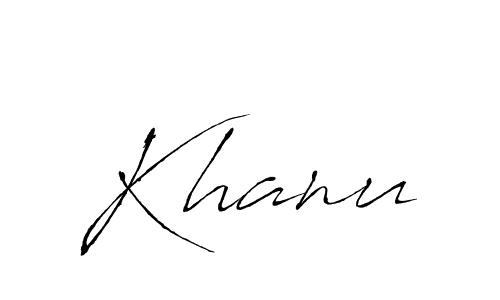 How to make Khanu signature? Antro_Vectra is a professional autograph style. Create handwritten signature for Khanu name. Khanu signature style 6 images and pictures png