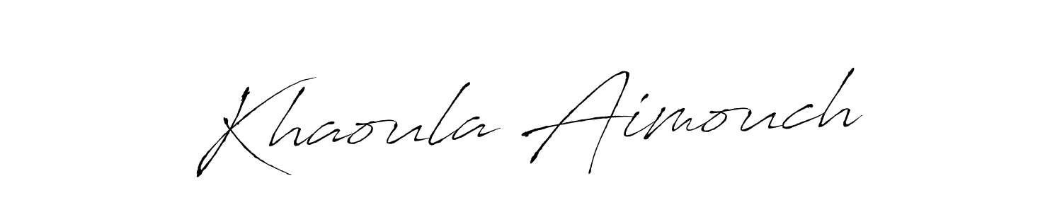 Create a beautiful signature design for name Khaoula Aimouch. With this signature (Antro_Vectra) fonts, you can make a handwritten signature for free. Khaoula Aimouch signature style 6 images and pictures png