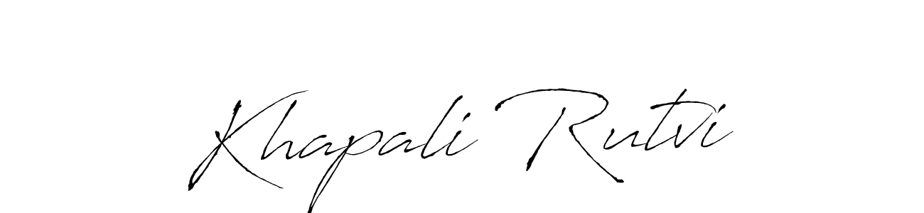 The best way (Antro_Vectra) to make a short signature is to pick only two or three words in your name. The name Khapali Rutvi include a total of six letters. For converting this name. Khapali Rutvi signature style 6 images and pictures png