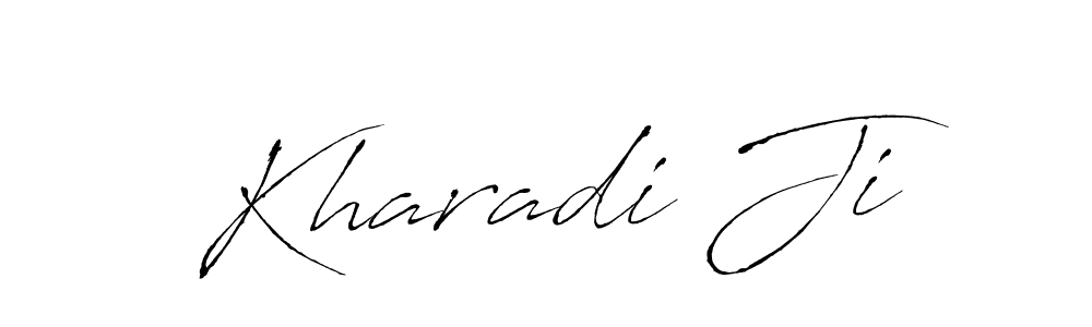 How to make Kharadi Ji name signature. Use Antro_Vectra style for creating short signs online. This is the latest handwritten sign. Kharadi Ji signature style 6 images and pictures png
