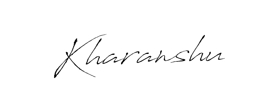 Design your own signature with our free online signature maker. With this signature software, you can create a handwritten (Antro_Vectra) signature for name Kharanshu. Kharanshu signature style 6 images and pictures png