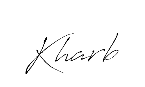 Make a beautiful signature design for name Kharb. With this signature (Antro_Vectra) style, you can create a handwritten signature for free. Kharb signature style 6 images and pictures png