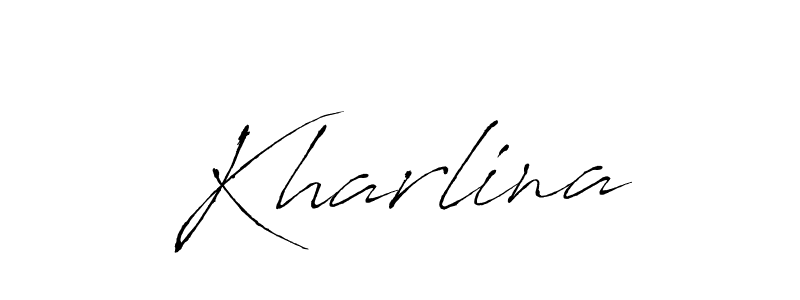 You should practise on your own different ways (Antro_Vectra) to write your name (Kharlina) in signature. don't let someone else do it for you. Kharlina signature style 6 images and pictures png