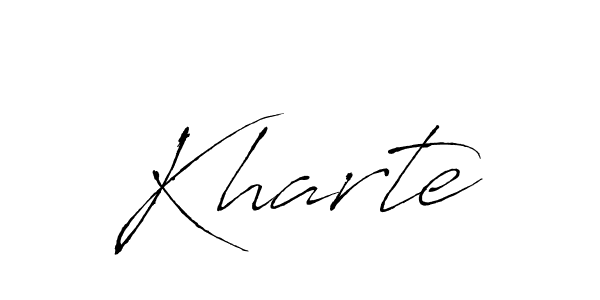 Use a signature maker to create a handwritten signature online. With this signature software, you can design (Antro_Vectra) your own signature for name Kharte. Kharte signature style 6 images and pictures png