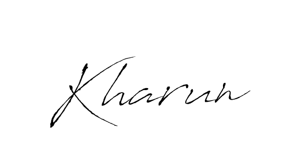 How to make Kharun name signature. Use Antro_Vectra style for creating short signs online. This is the latest handwritten sign. Kharun signature style 6 images and pictures png