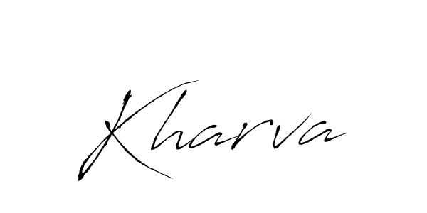 Kharva stylish signature style. Best Handwritten Sign (Antro_Vectra) for my name. Handwritten Signature Collection Ideas for my name Kharva. Kharva signature style 6 images and pictures png