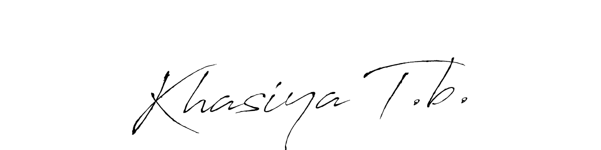 if you are searching for the best signature style for your name Khasiya T.b.. so please give up your signature search. here we have designed multiple signature styles  using Antro_Vectra. Khasiya T.b. signature style 6 images and pictures png