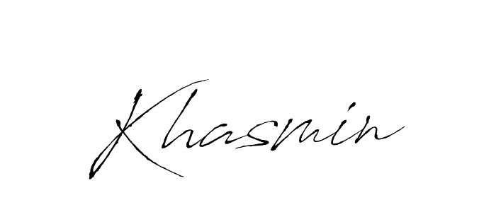 How to make Khasmin signature? Antro_Vectra is a professional autograph style. Create handwritten signature for Khasmin name. Khasmin signature style 6 images and pictures png