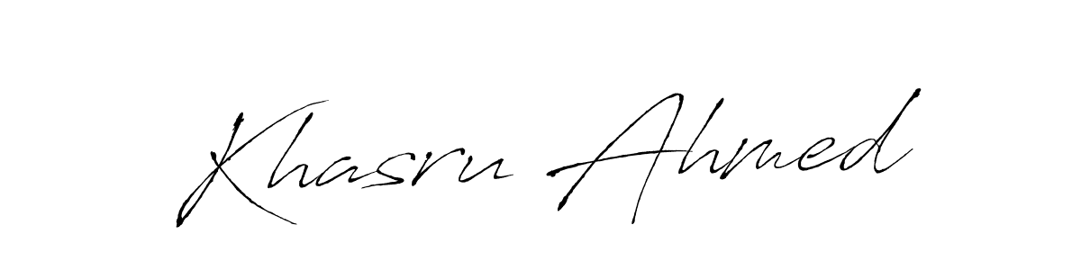 if you are searching for the best signature style for your name Khasru Ahmed. so please give up your signature search. here we have designed multiple signature styles  using Antro_Vectra. Khasru Ahmed signature style 6 images and pictures png