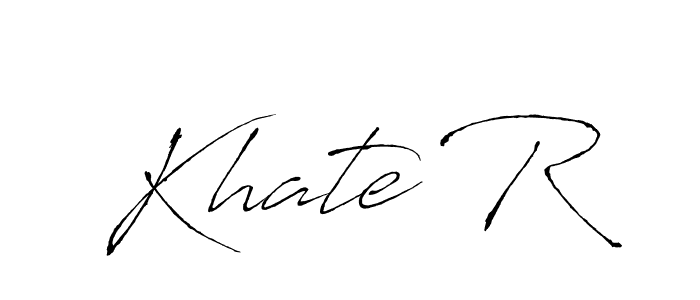 Antro_Vectra is a professional signature style that is perfect for those who want to add a touch of class to their signature. It is also a great choice for those who want to make their signature more unique. Get Khate R name to fancy signature for free. Khate R signature style 6 images and pictures png
