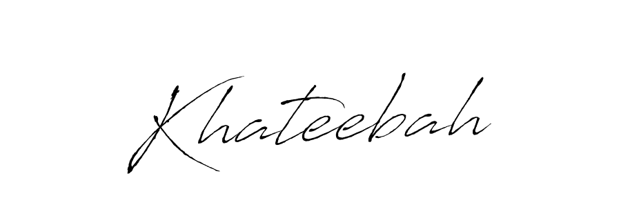 Khateebah stylish signature style. Best Handwritten Sign (Antro_Vectra) for my name. Handwritten Signature Collection Ideas for my name Khateebah. Khateebah signature style 6 images and pictures png