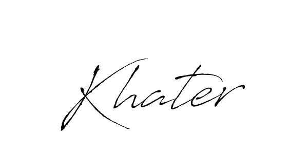 Make a beautiful signature design for name Khater. With this signature (Antro_Vectra) style, you can create a handwritten signature for free. Khater signature style 6 images and pictures png