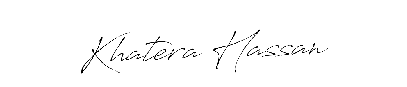 Make a beautiful signature design for name Khatera Hassan. With this signature (Antro_Vectra) style, you can create a handwritten signature for free. Khatera Hassan signature style 6 images and pictures png