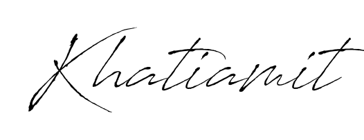 How to make Khatiamit signature? Antro_Vectra is a professional autograph style. Create handwritten signature for Khatiamit name. Khatiamit signature style 6 images and pictures png
