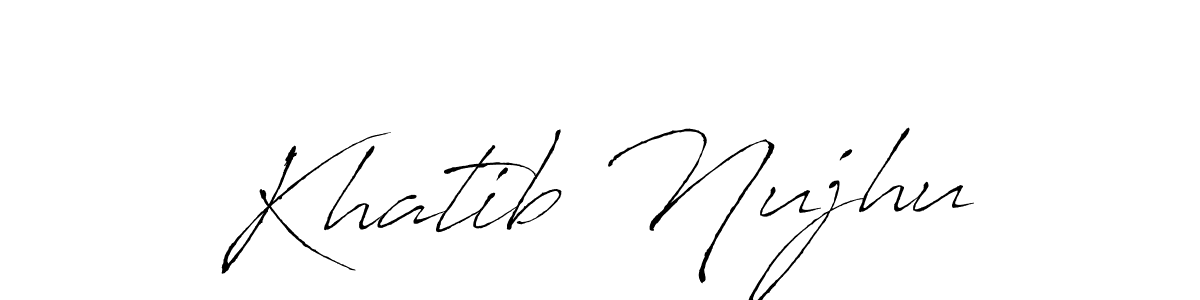 Design your own signature with our free online signature maker. With this signature software, you can create a handwritten (Antro_Vectra) signature for name Khatib Nujhu. Khatib Nujhu signature style 6 images and pictures png