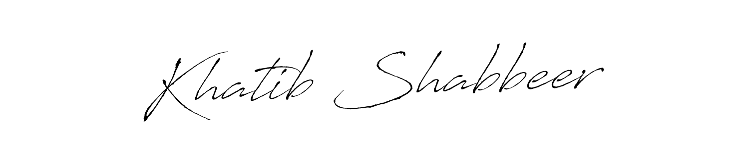 You should practise on your own different ways (Antro_Vectra) to write your name (Khatib Shabbeer) in signature. don't let someone else do it for you. Khatib Shabbeer signature style 6 images and pictures png