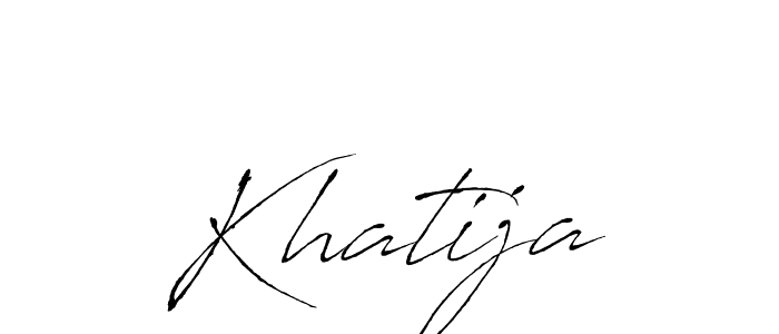 Make a beautiful signature design for name Khatija. With this signature (Antro_Vectra) style, you can create a handwritten signature for free. Khatija signature style 6 images and pictures png