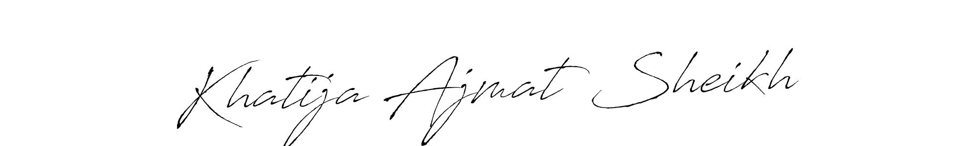 It looks lik you need a new signature style for name Khatija Ajmat Sheikh. Design unique handwritten (Antro_Vectra) signature with our free signature maker in just a few clicks. Khatija Ajmat Sheikh signature style 6 images and pictures png