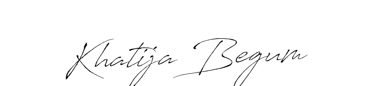 Create a beautiful signature design for name Khatija Begum. With this signature (Antro_Vectra) fonts, you can make a handwritten signature for free. Khatija Begum signature style 6 images and pictures png