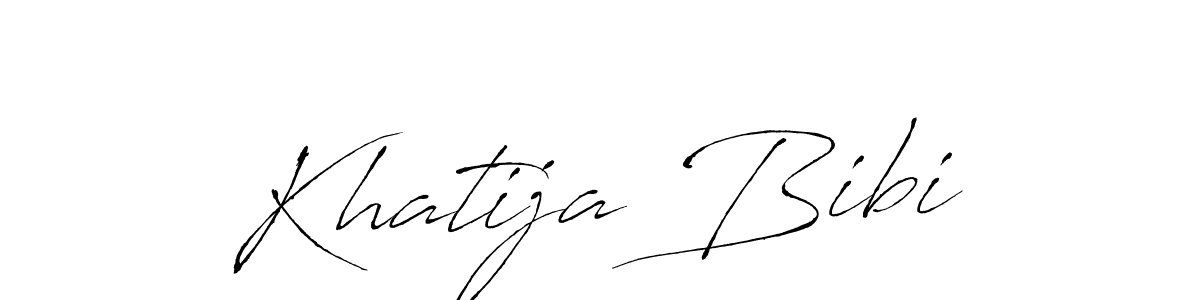 Make a beautiful signature design for name Khatija Bibi. With this signature (Antro_Vectra) style, you can create a handwritten signature for free. Khatija Bibi signature style 6 images and pictures png